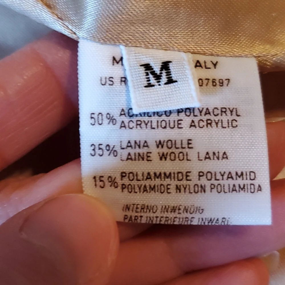 Vintage Sisley Relaxed Elegance yellow wool blazer made in Italy size M - Picture 5 of 13